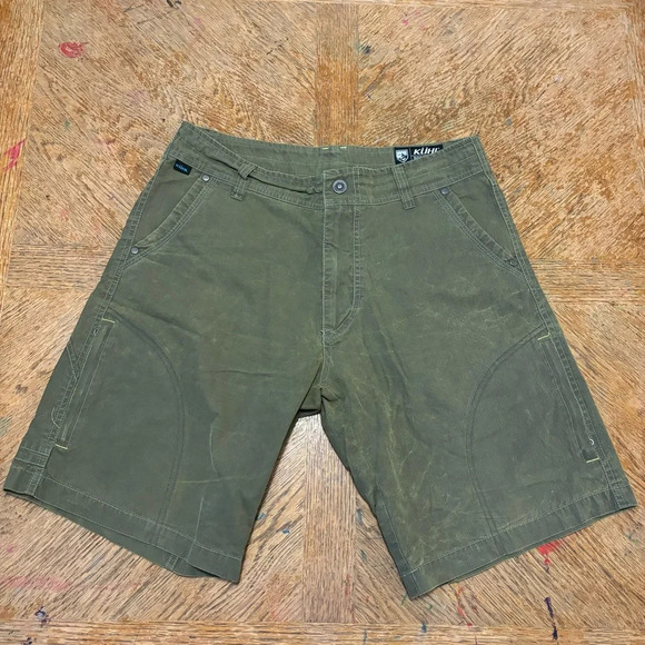 Kuhl Other - Kuhl Cargo Shorts Mens Sz 32 Green Active Casual Utility Hiking Camping Outdoor
